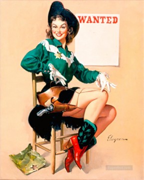 Pin up Painting - Elvgren Wanted pin up